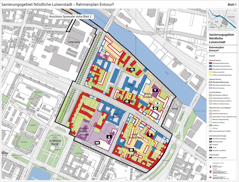 Ausschnitt aus dem Rahmenplan Stand August 2016