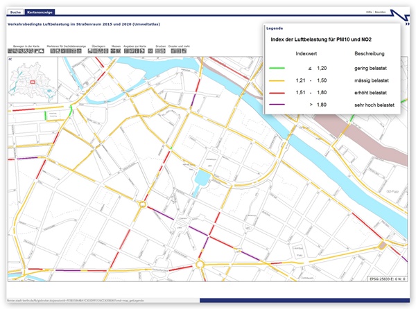 Verkehrsbedingten Luftbelastung 2015