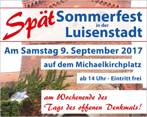 Bürgerverein Luisenstadt: Spätsommerfest am Tag des offenen Denkmals
