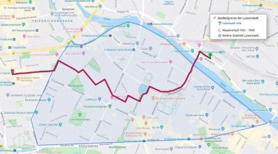 Luisenstadt Mauerverlauf - Klick für eine Großansicht