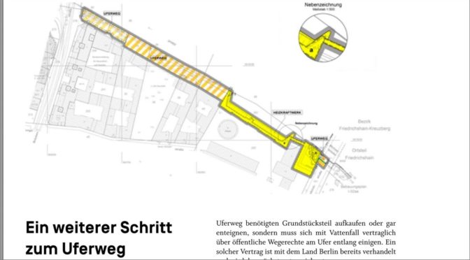 Aus der „ecke köpenicker“ No 4 September/Oktober 2020: Ein weiterer Schritt zum Uferweg