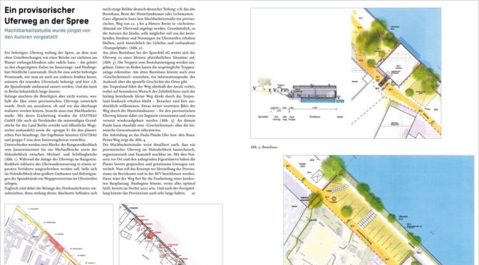 Machbarkeitsstudie: Ein provisorischer Uferweg an der Spree
