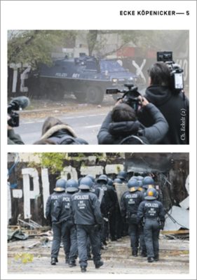 Köpi-Räumung: Beamtis im Einsatz (Fotos: Ch. Eckelt in der ecke)