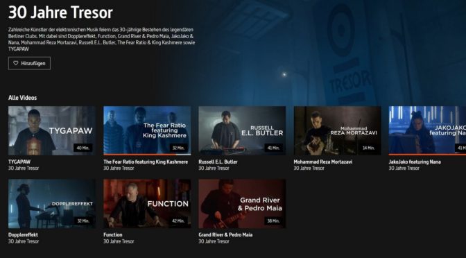 Köpenicker Straße – TV-Konzerte ohne Publikum: 30 Jahre Tresor gefeiert