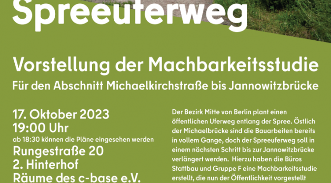 Ist so der Spreeuferweg machbar?