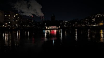 Das Engelbecken bei Nacht