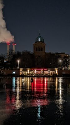 Das Engelbecken frisch gefroren