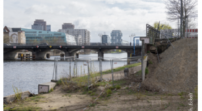 Spreeuferweg Baustelle. Foto: Ch. Eckelt
