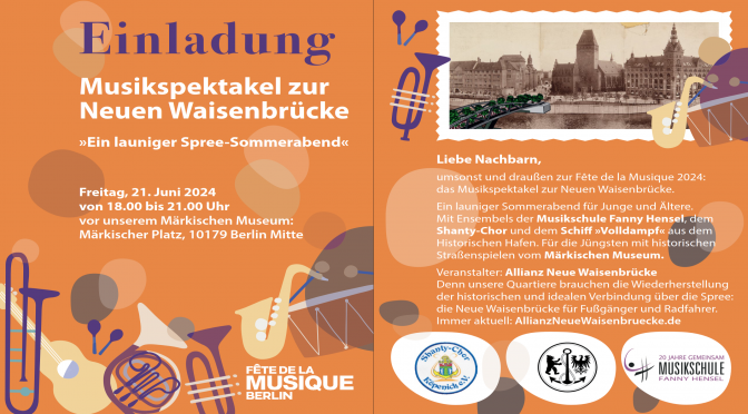 Waisenbrückentag am 21. Juni 2024. Vielfältiges Programm in Vorbereitung