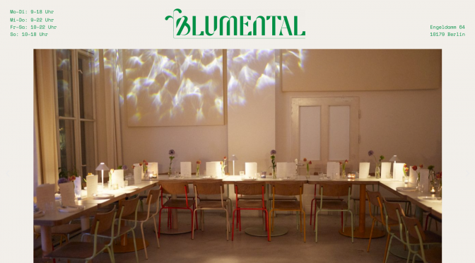 Screenshot der Blumental Homepage