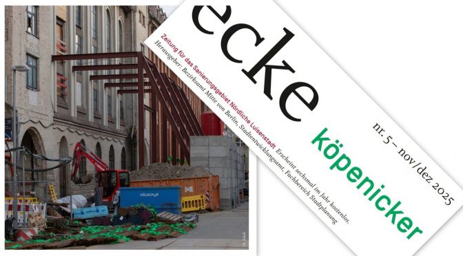 „ecke köpenicker“ No 5 November Dezember 2025 erschienen
