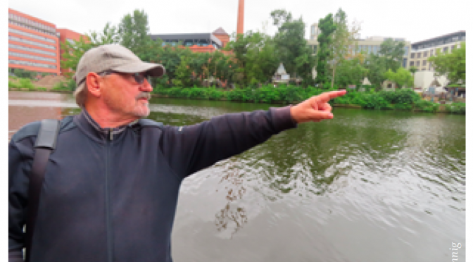 Peter Barsch am Ort seiner Republikflucht - Foto: Falko Hennig