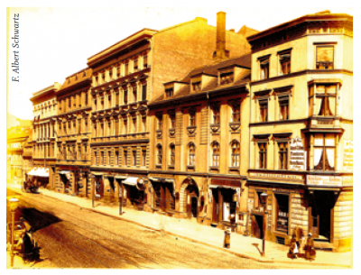 Die Brückenstraße ca 1880 - fotografiert von F. Albert Schwartz