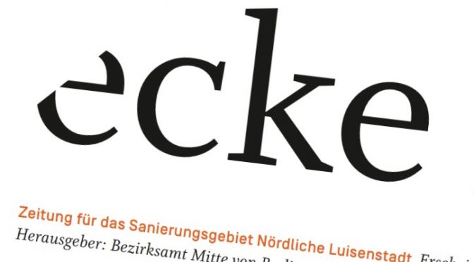 In eigener Sache: Die „ecke Köpenicker“ auf Sparkurs